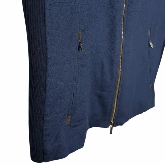 Maurizio Baldassari 100% Cashmere Vest w/ Knit Sides Size 56 (XXL/2xL US) blue - Picture 5 of 16